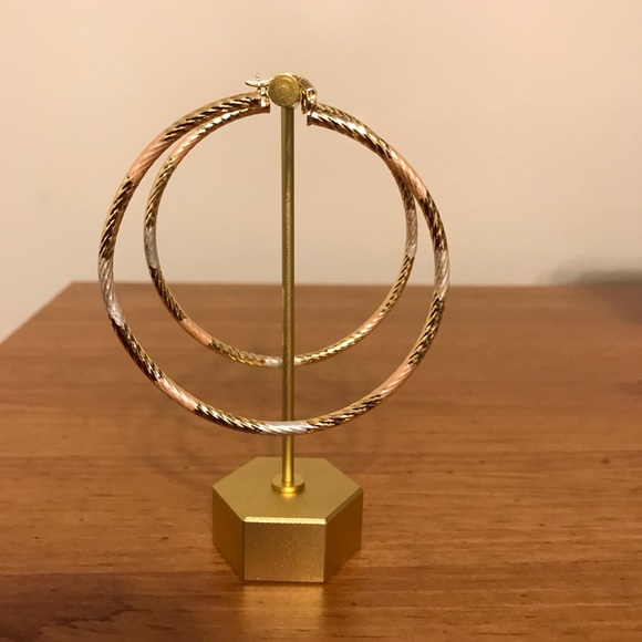 Fashion hoops rose gold Earrings - Picture 2 of 5